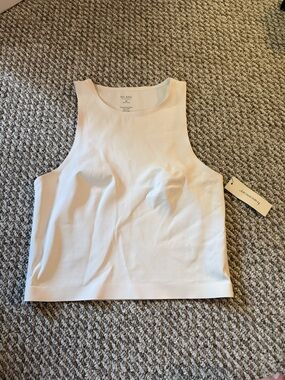 mi ami Sleeveless Cropped Tank Top in Ivory